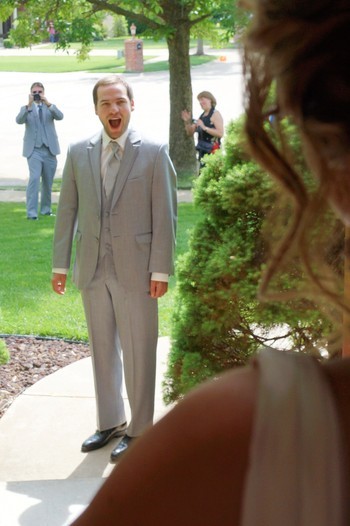 Stefan sees his bride!