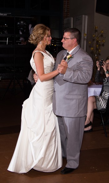 Cassi and her father Bill start off the father-daughter dance.