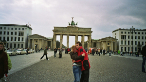 At the Brandenburg Gate during our tour through Germany! (Spring 2007)