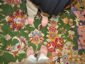 Have to walk barefoot inside the Sheik Zayed Mosque. (Fall 2012)